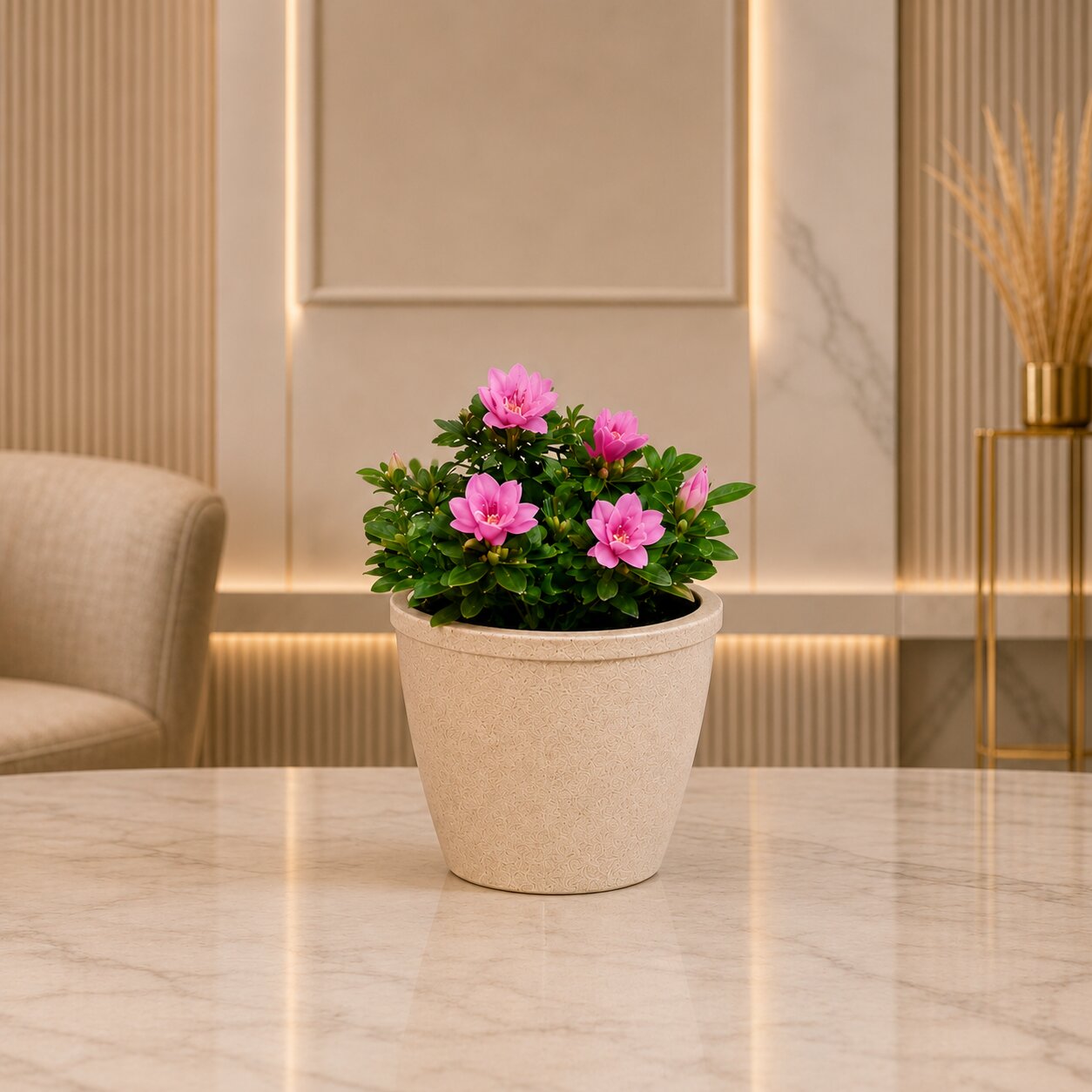 Cachepot 15x15x13cm — vaso de polietileno Mirage Decor