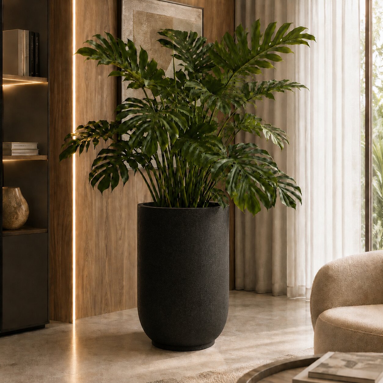 Vaso Cilíndrico 59x35x27cm — vaso de polietileno Mirage Decor